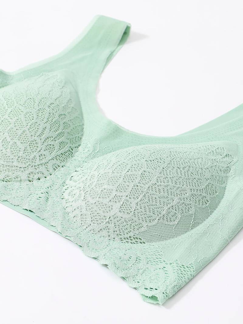 Soutien-gorge de Maternité en Dentelle Vert Menthe - Alliance de Confort et d'Élégance