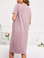 Load image into Gallery viewer, Robe de Grossesse Douce en Rose Poudré – Idéale pour Tous les Trimestres
