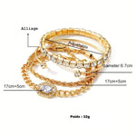 Load image into Gallery viewer, Ensemble de 4 Bracelets Prestigieux en strass Chic et Raffinement
