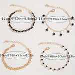 Load image into Gallery viewer, Ensemble de Bracelets Plaqué Or et Noirs – Élégance et Raffinement
