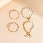 Load image into Gallery viewer, Ensemble de 4 Bracelets à perles  Élégants  - Chic et Polyvalent
