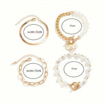 Load image into Gallery viewer, Ensemble de 4 Bracelets à perles  Élégants  - Chic et Polyvalent
