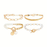 Load image into Gallery viewer, Ensemble de 4 Bracelets à perles  Élégants  - Chic et Polyvalent

