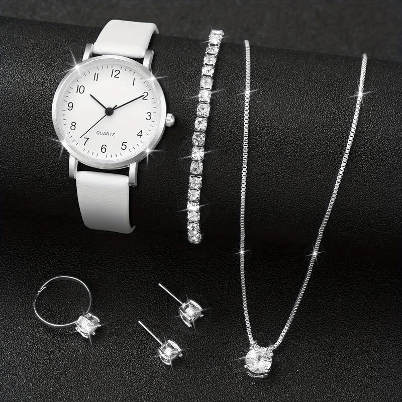 Coffret argent Montre et Bijoux 6 pièces - Élégance et Harmonie