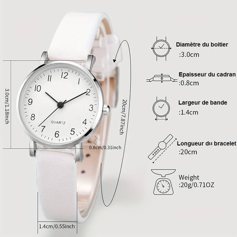 Coffret argent Montre et Bijoux 6 pièces - Élégance et Harmonie