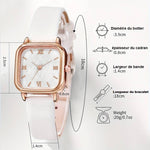 Load image into Gallery viewer, Coffret 5 pièces : Montre Contemporaine, 2 Bracelets Perlé, Collier et Boucles d&#39;Oreilles: L&#39;Alliance du Style et de la Grâce
