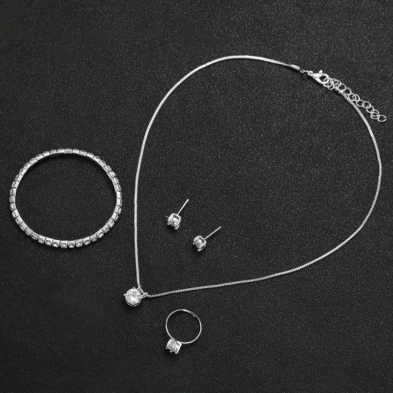 Coffret argent Montre et Bijoux 6 pièces - Élégance et Harmonie