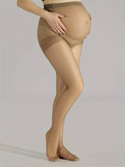 Collant de Grossesse Beige Confort Ultime - Soutien et Élégance pour Futures Mamans