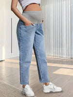 Load image into Gallery viewer, Pantalon en Denim de Maternité Taille Haute - La Fusion du Confort et de la Mode

