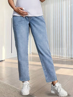 Load image into Gallery viewer, Pantalon en Denim de Maternité Taille Haute - La Fusion du Confort et de la Mode
