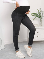 Jean de Maternité Noir Taille Haute - L'Équilibre Parfait entre Confort et Élégance