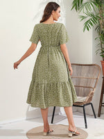Load image into Gallery viewer, Robe de Maternité Verte à coeur pour un Été Radieux
